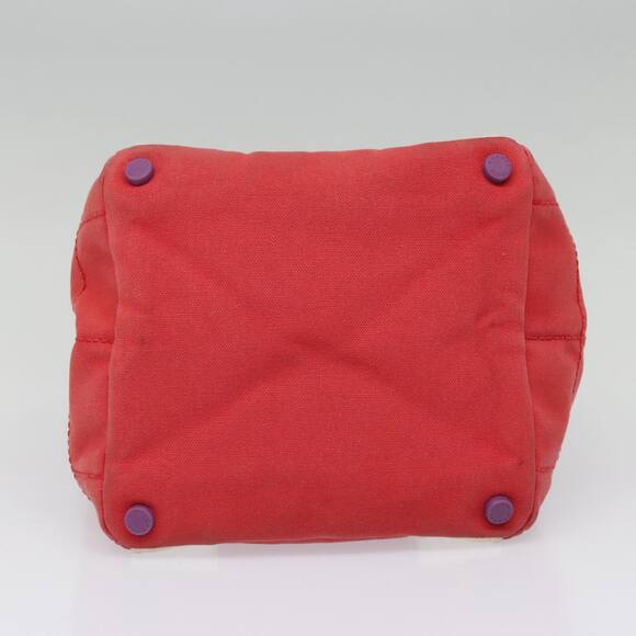 CHANEL Choco Bar Tote Bag Canvas Red Gold CC - Picture 5 of 16